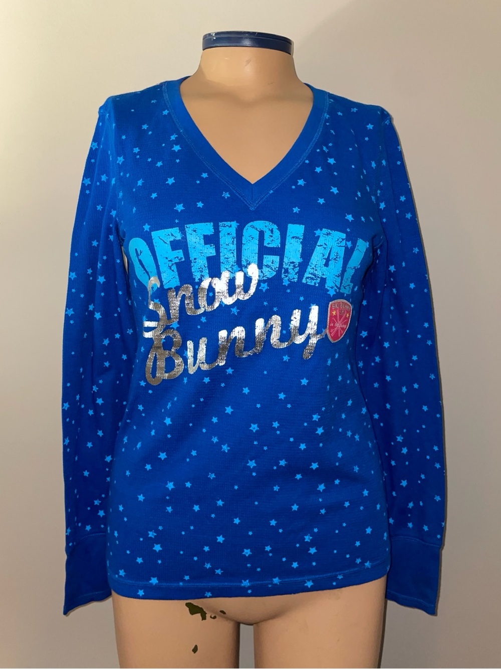 Lola&Coco By La Senza Thermal Pajama Shirt Official Snow Bunny Women Medium NWT